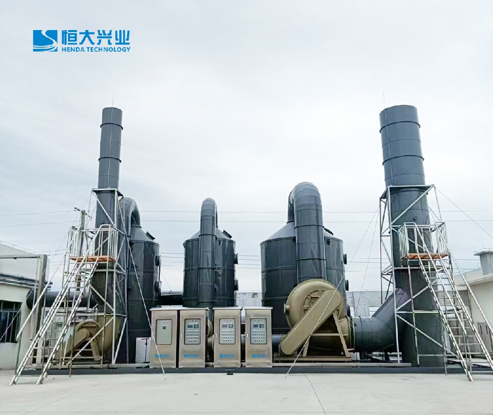 廣東省某上市集團(tuán)70000風(fēng)量酸堿、有機(jī)廢氣處理工程案例